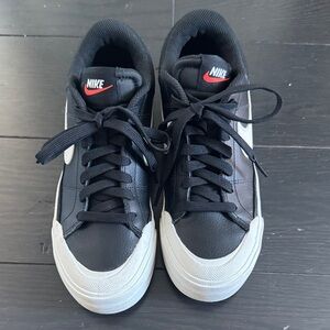 Nike Court Women’s Black and White Low-Top Platform Sneakers